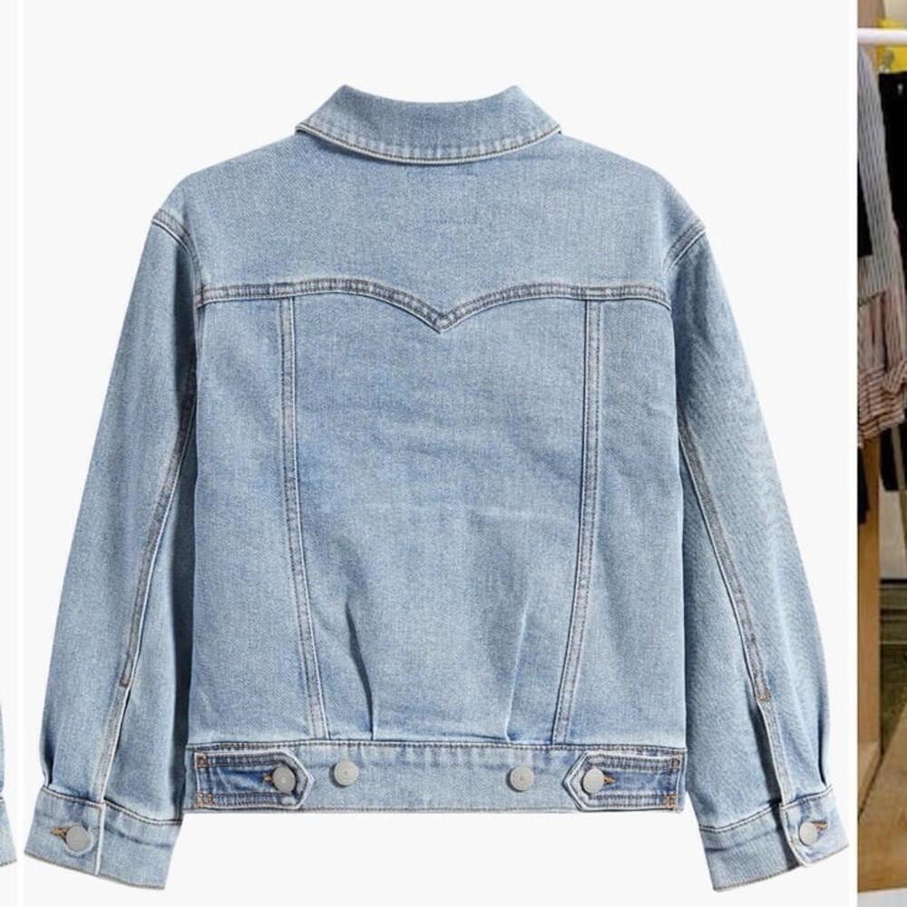 Levi’s kids oversized western denim trucker jacket - Picture 2 of 7